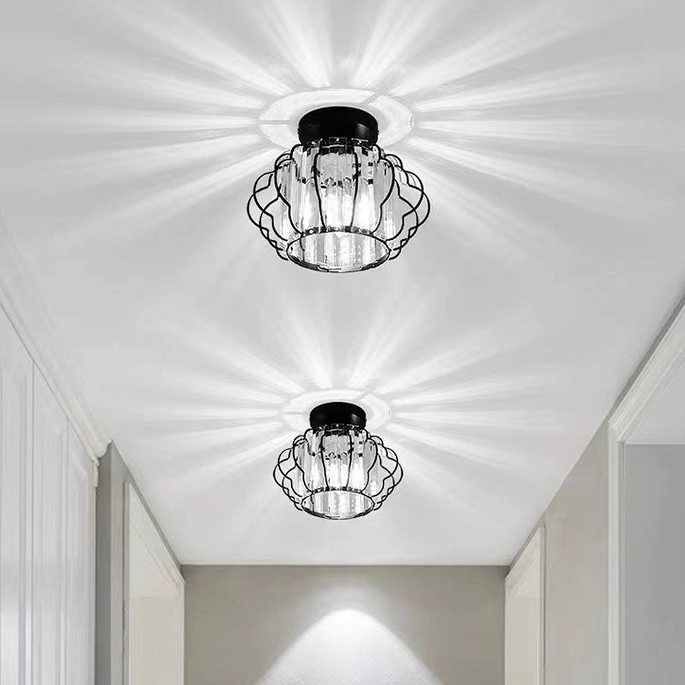 Luxurious Gold Crystal Ceiling Light