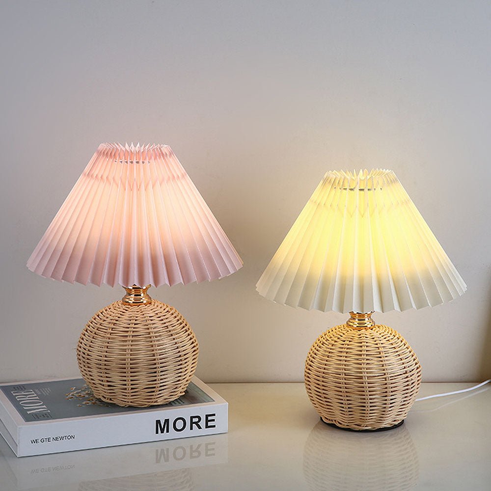 Modern Simple Bamboo Weaving Table Lamp