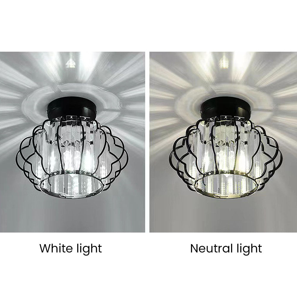 Luxurious Gold Crystal Ceiling Light
