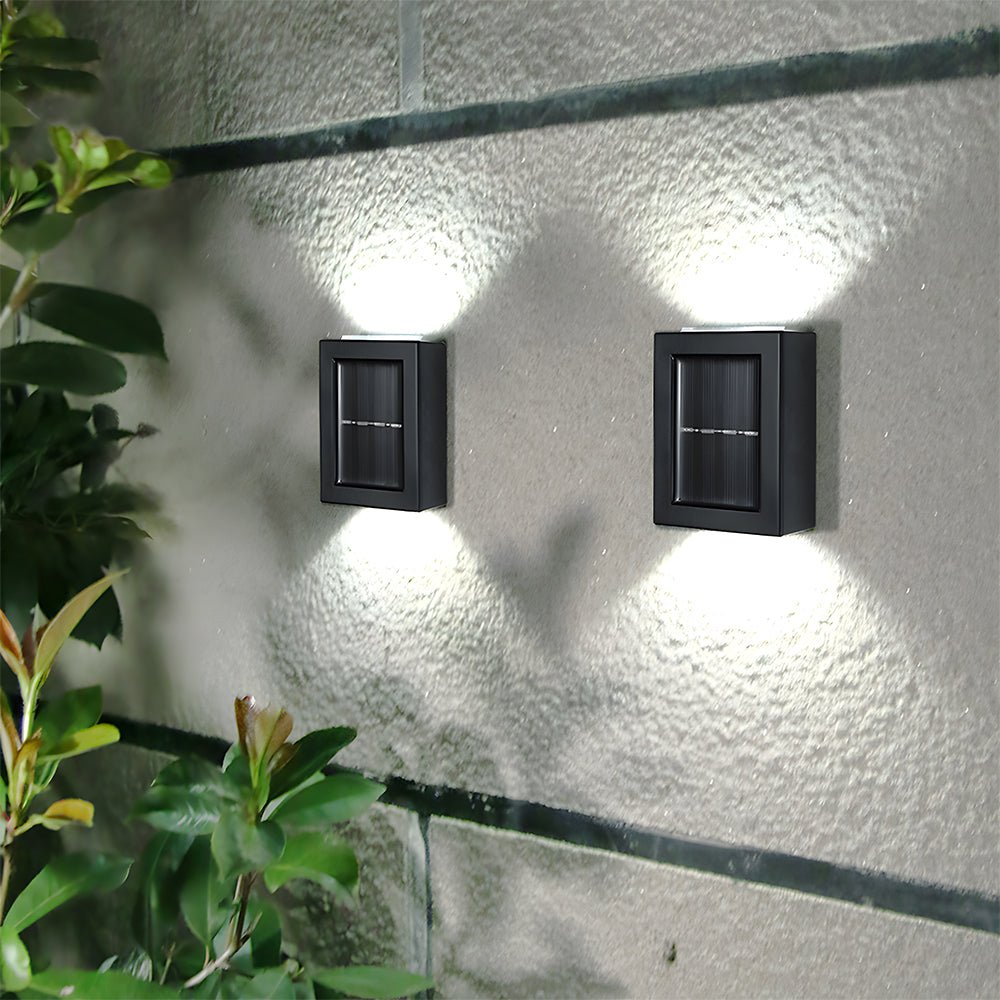 Variant image for Modern Solar Black Up Down Outdoor Wall Light | Outdoor Wall Light | Solar Wall Lights | Up and Down Lights | Black Outdoor Lights | Modern Outdoor Wall Lights – Emeglin-2