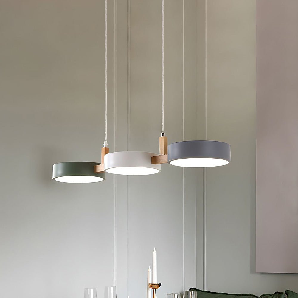 Contemporary Metal Cylinder Pendant Light