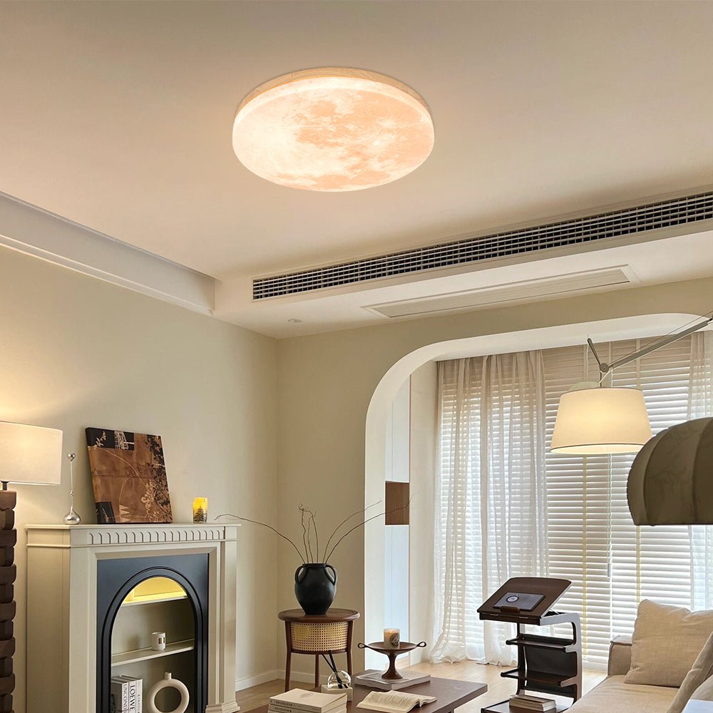 Simple Minimalist Moon Round LED Ceiling Light