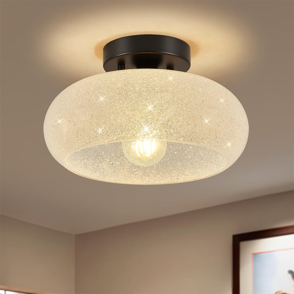 Modern Round Glass Ceiling Light