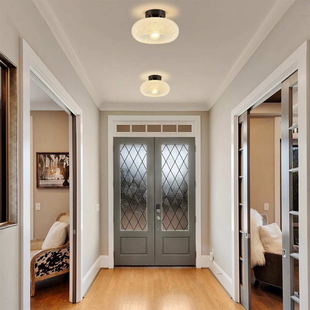 Modern Round Glass Ceiling Light