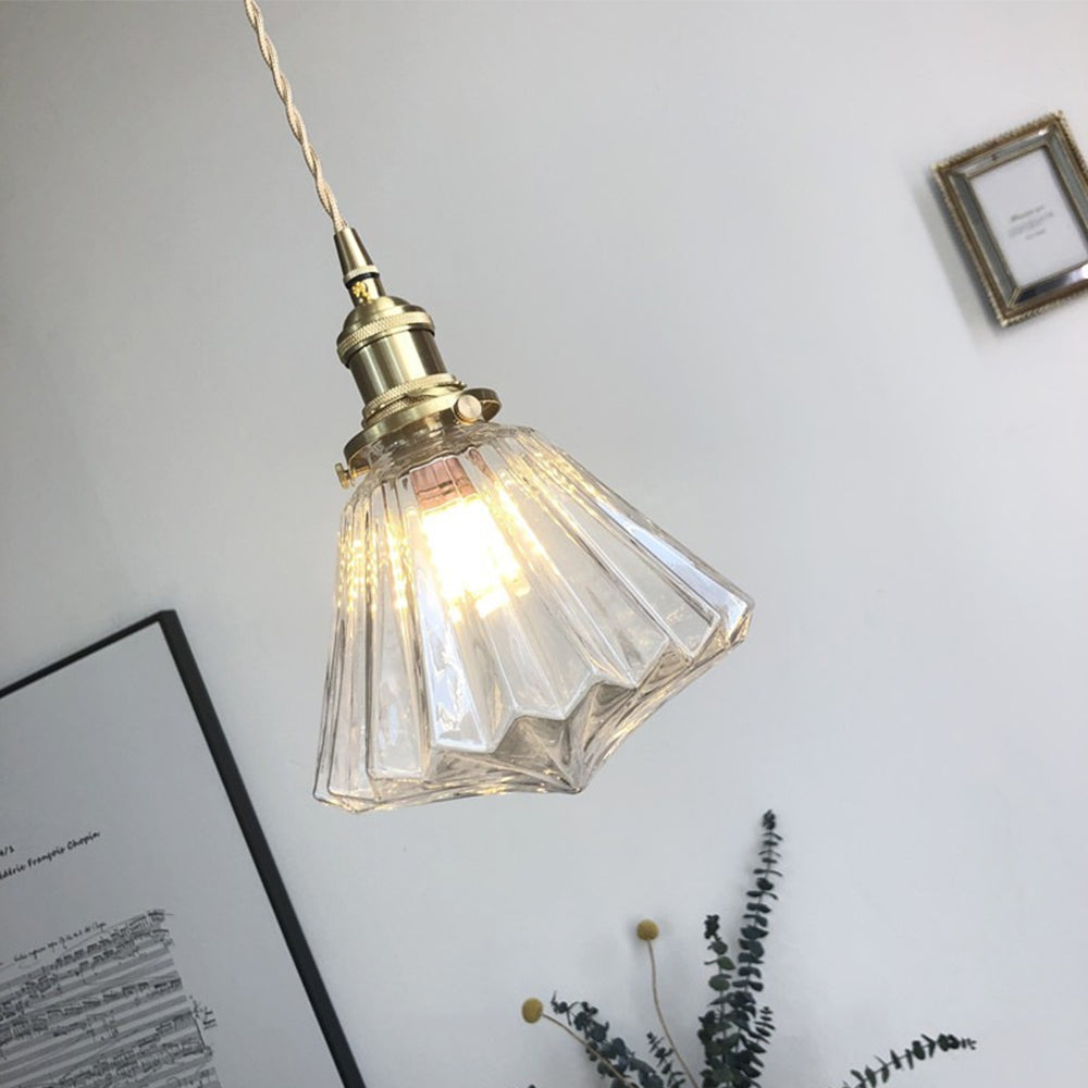 Brass Glass Ceiling Pendant Light