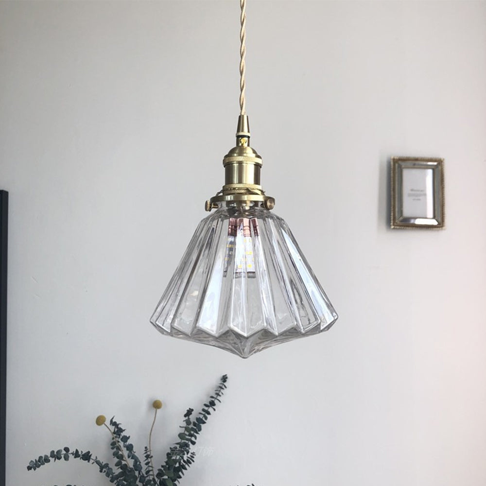 Brass Glass Ceiling Pendant Light
