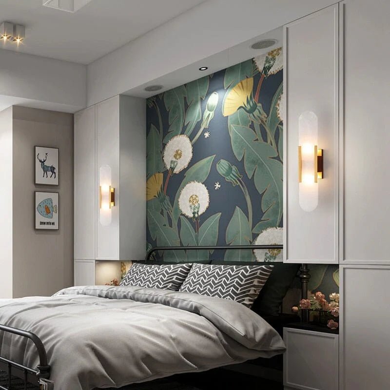 Chan Black and Gold LED Wall Lamp