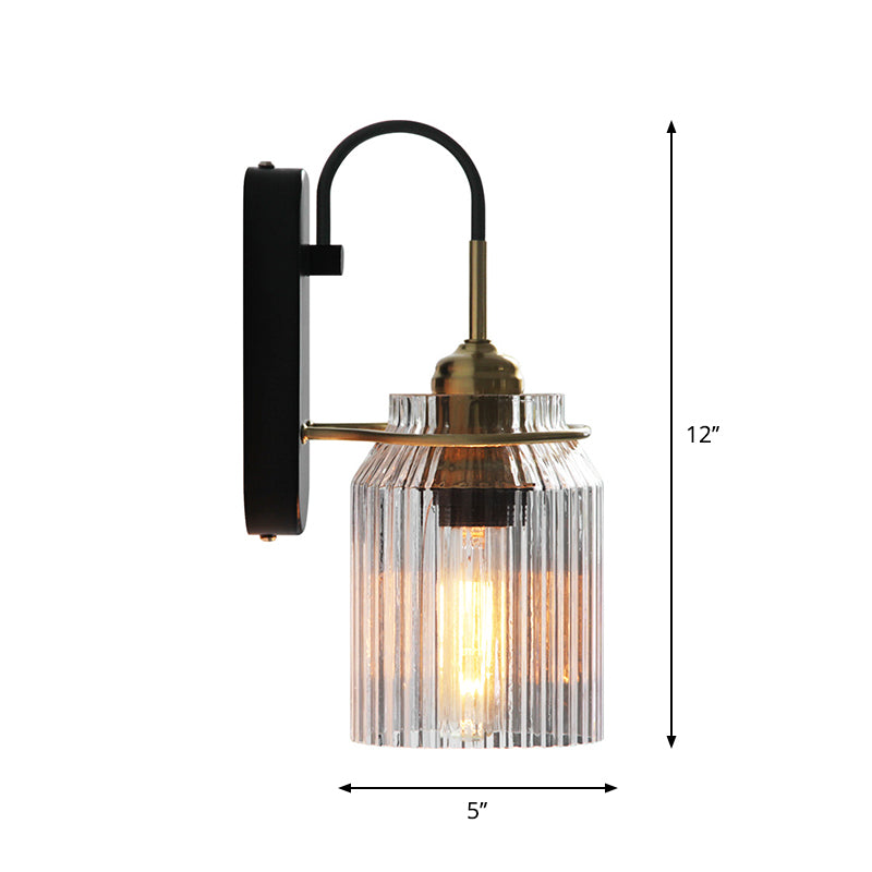 Clear Prismatic Glass Wall Sconce