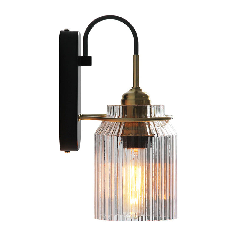 Clear Prismatic Glass Wall Sconce