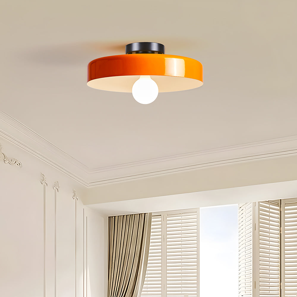 Contemporary Iron Round LED Flush Mount Ceiling Light