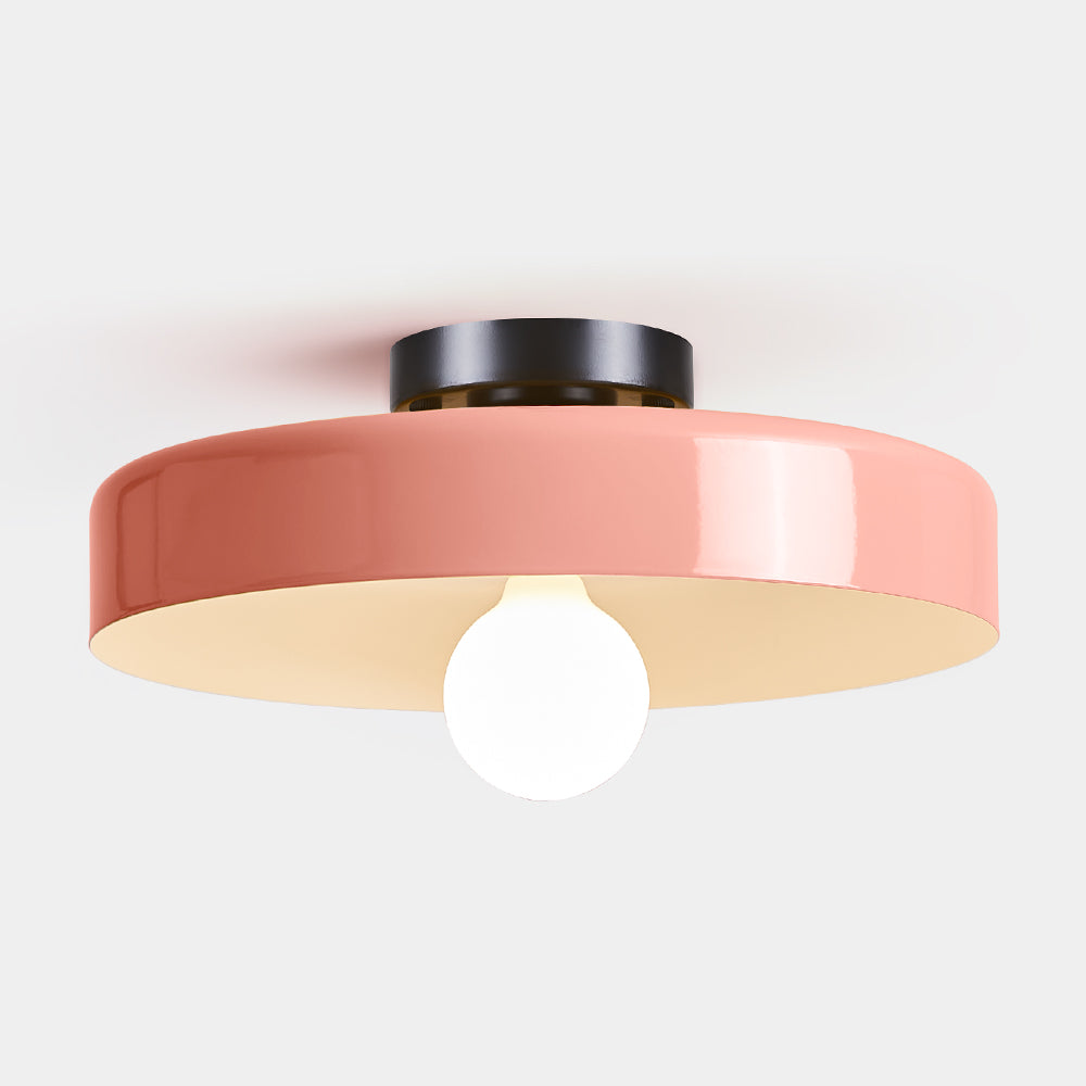 Contemporary Iron Round LED Flush Mount Ceiling Light