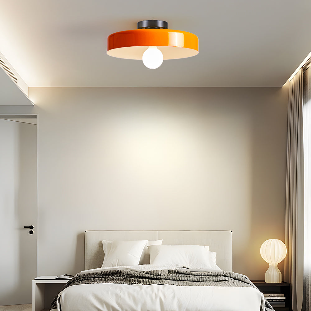 Contemporary Iron Round LED Flush Mount Ceiling Light