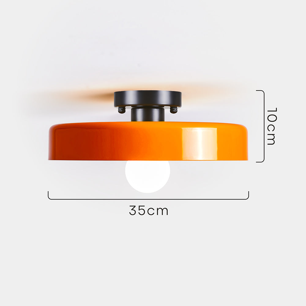 Contemporary Iron Round LED Flush Mount Ceiling Light
