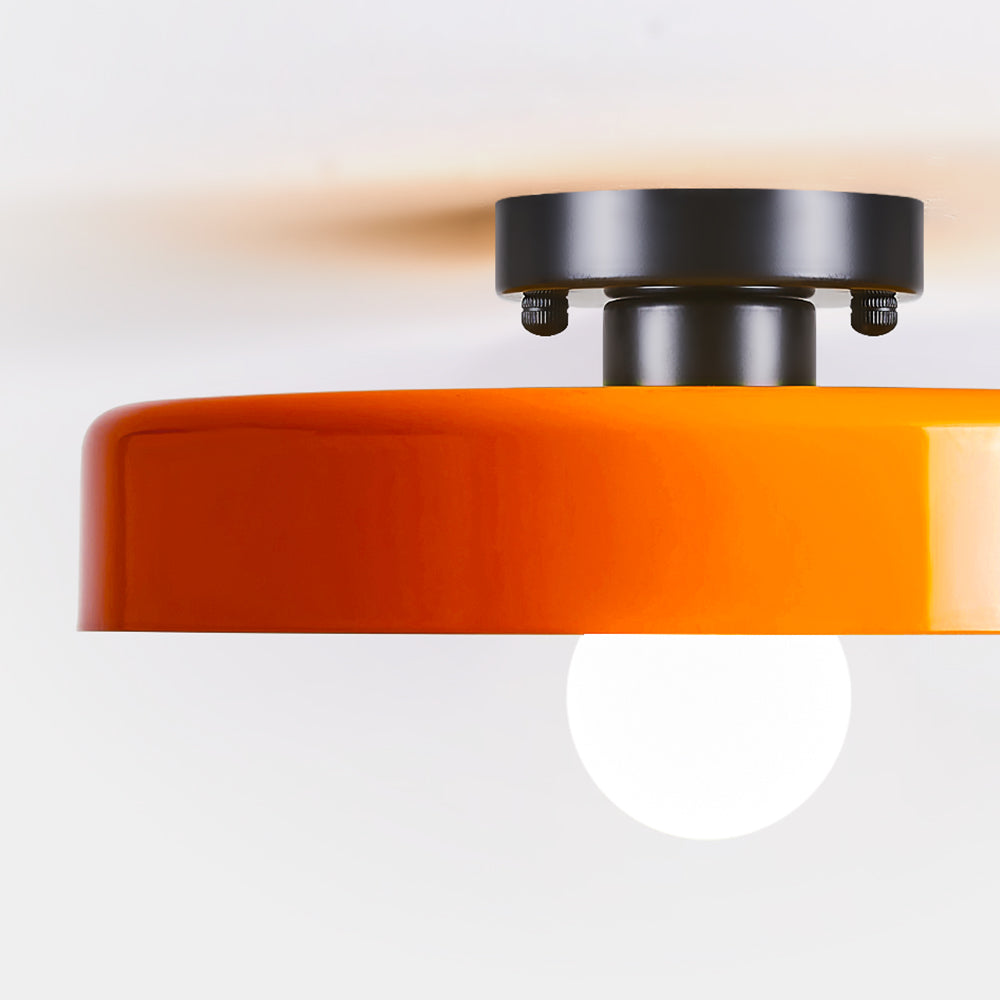 Contemporary Iron Round LED Flush Mount Ceiling Light