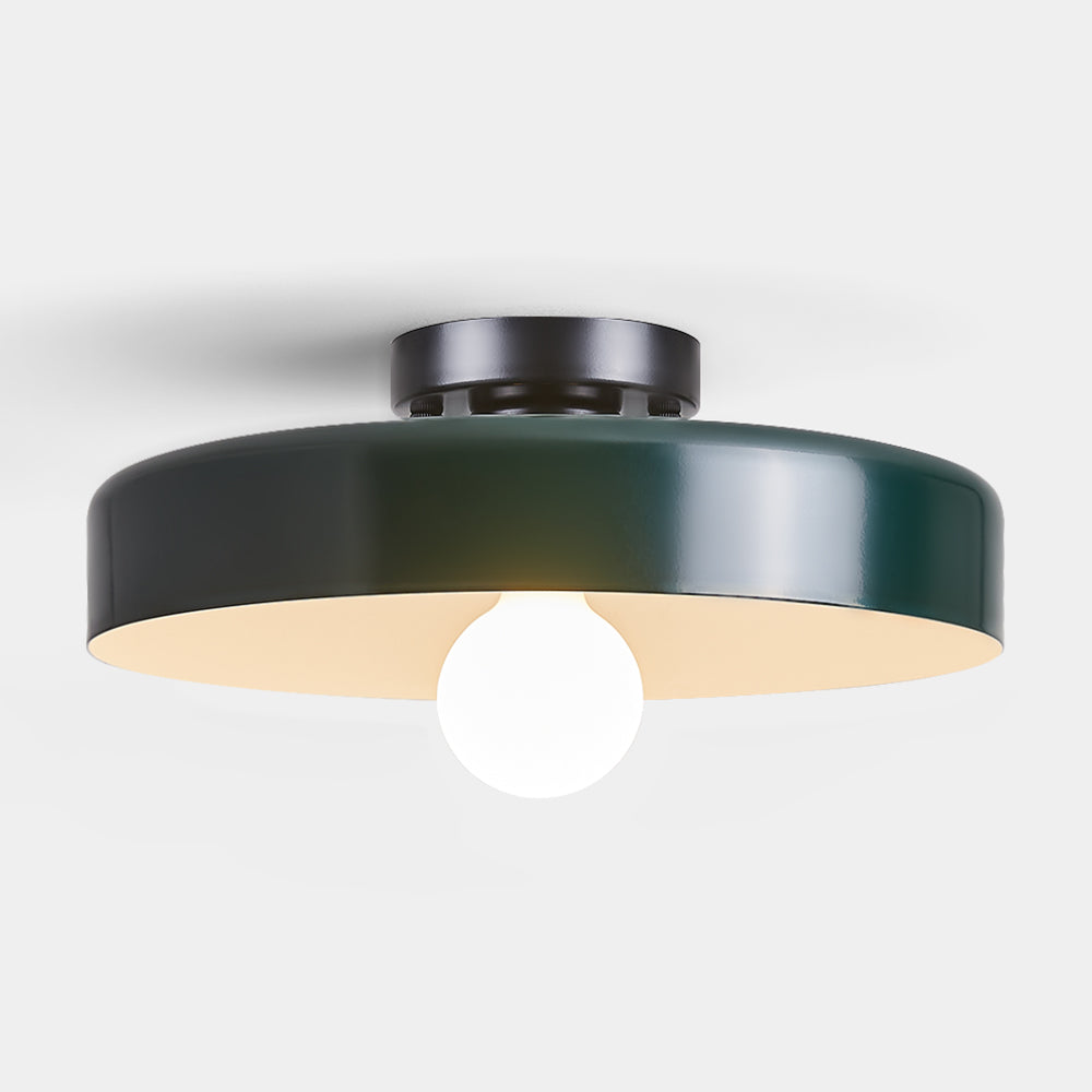 Contemporary Iron Round LED Flush Mount Ceiling Light