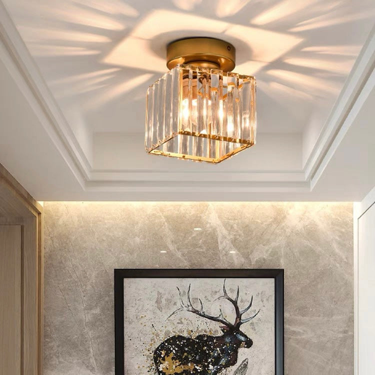 Crystal Semi Flush Mount Ceiling Light
