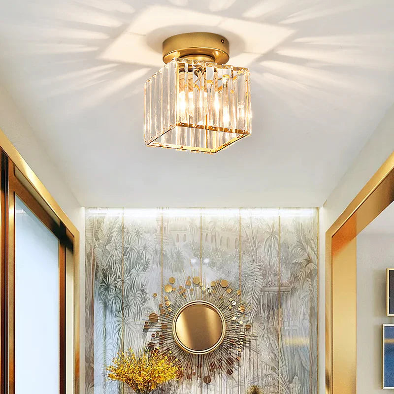Crystal Semi Flush Mount Ceiling Light