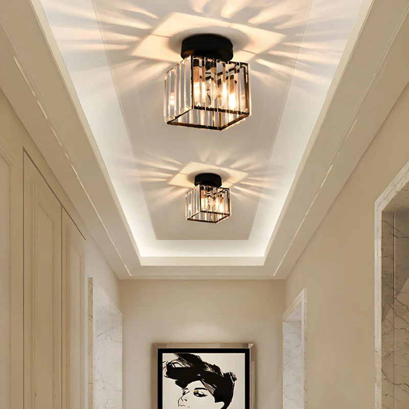 Crystal Semi Flush Mount Ceiling Light