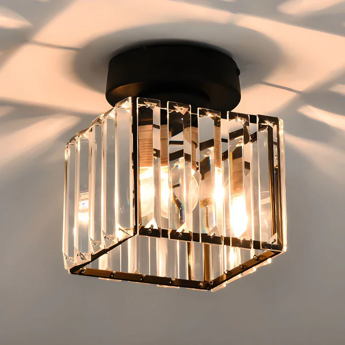 Crystal Semi Flush Mount Ceiling Light