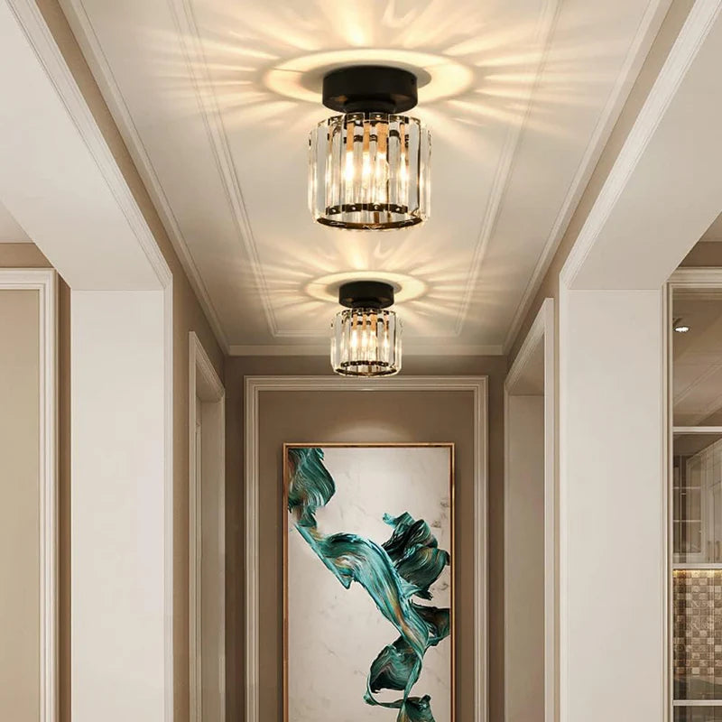 Crystal Semi Flush Mount Ceiling Light