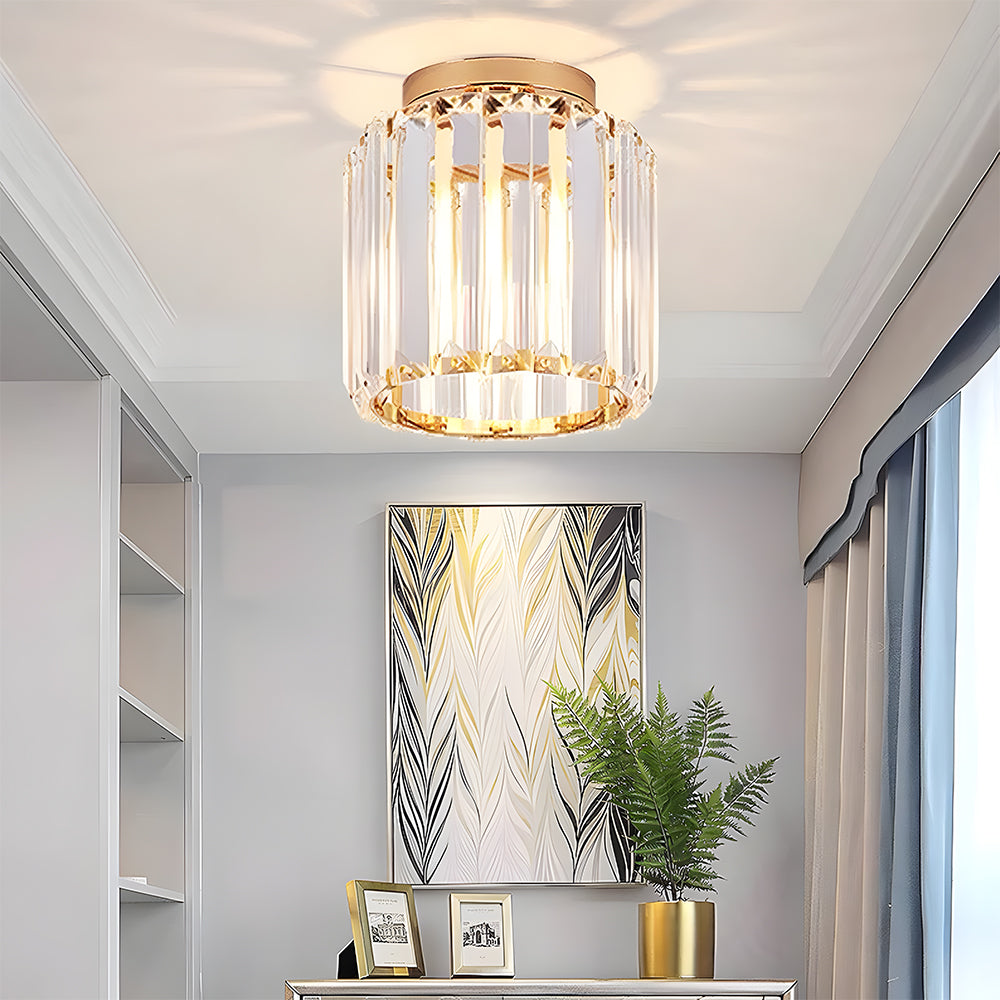 Crystal Semi Flush Mount Ceiling Light