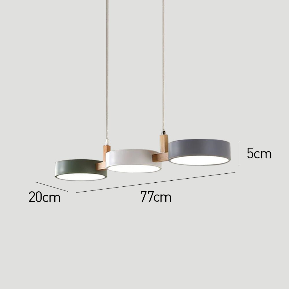 Contemporary Metal Cylinder Pendant Light