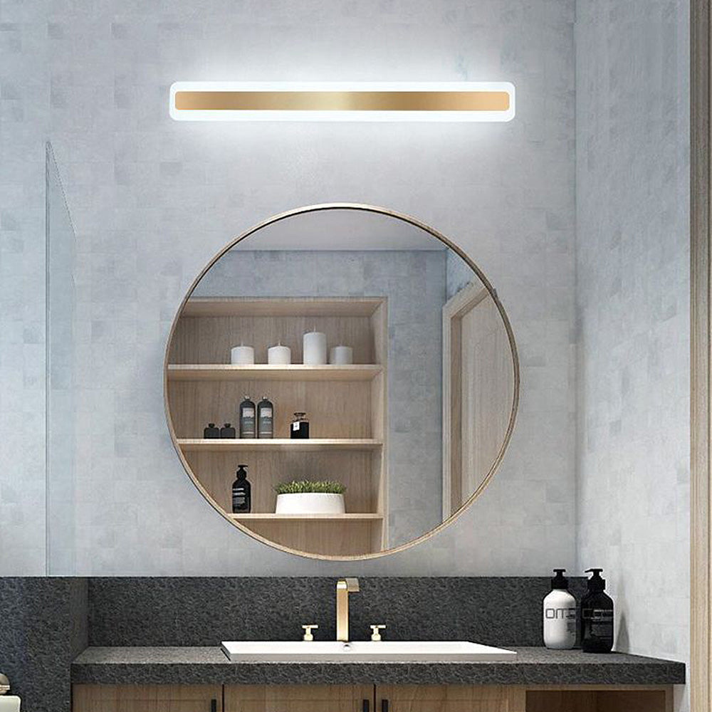 Gold Metal Long Mirror Wall Light