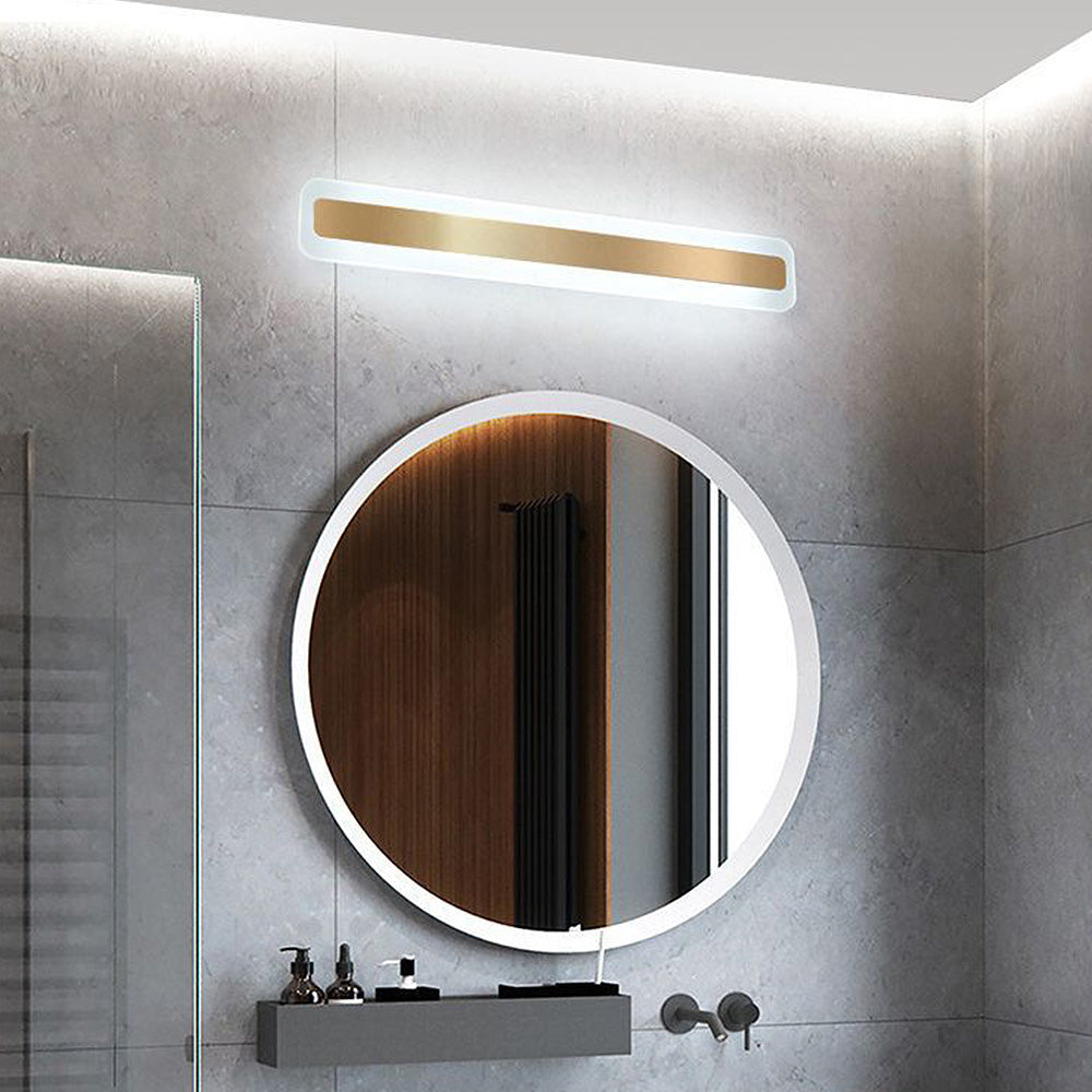 Gold Metal Long Mirror Wall Light