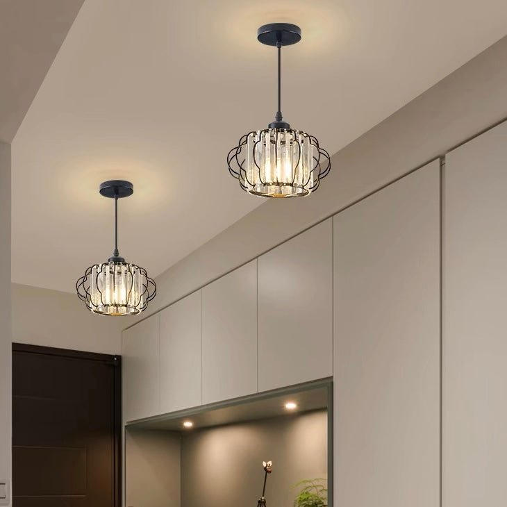 Luxurious Gold Crystal Ceiling Light
