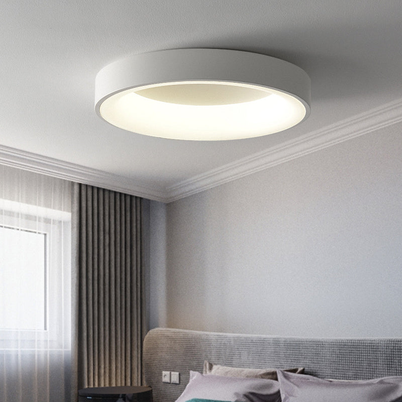 Metal Circular Flush Mount Ceiling Lamp