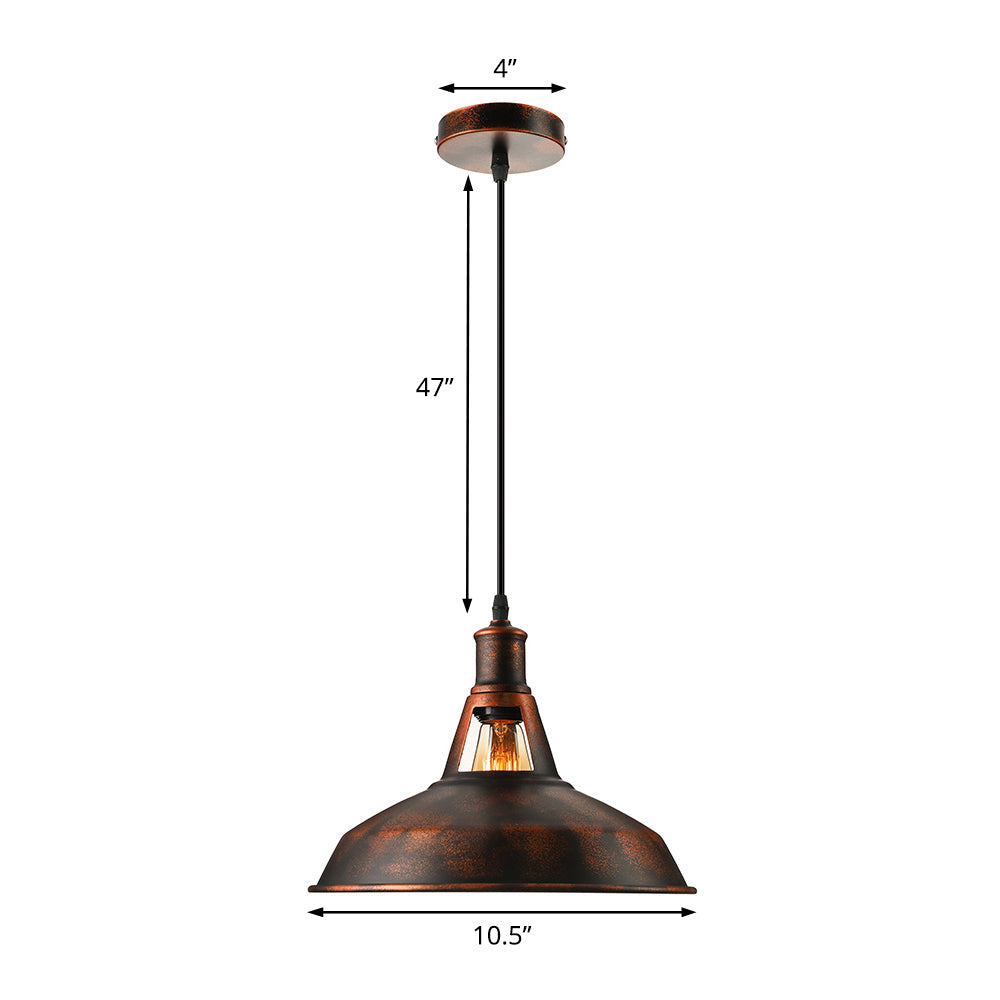 Metal Rust Pendant Light Fixture
