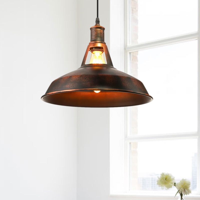 Metal Rust Pendant Light Fixture