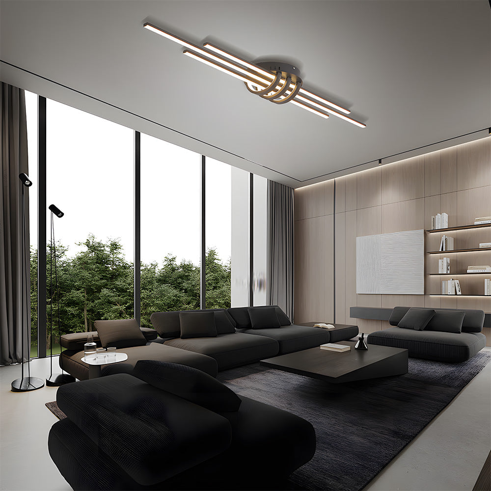 Modern Design Lines Aluminum Ceiling Lamp