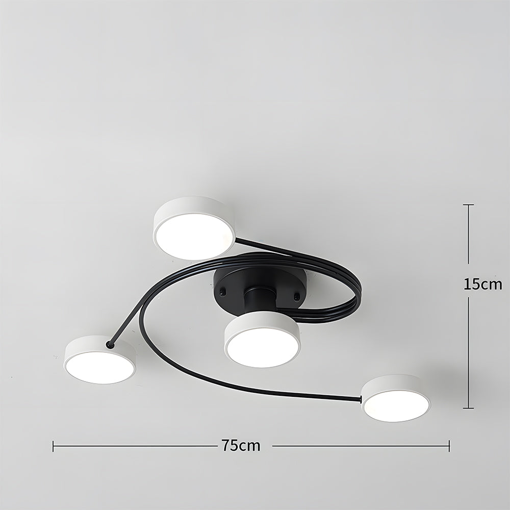 Modern Flush Mount Chandelier