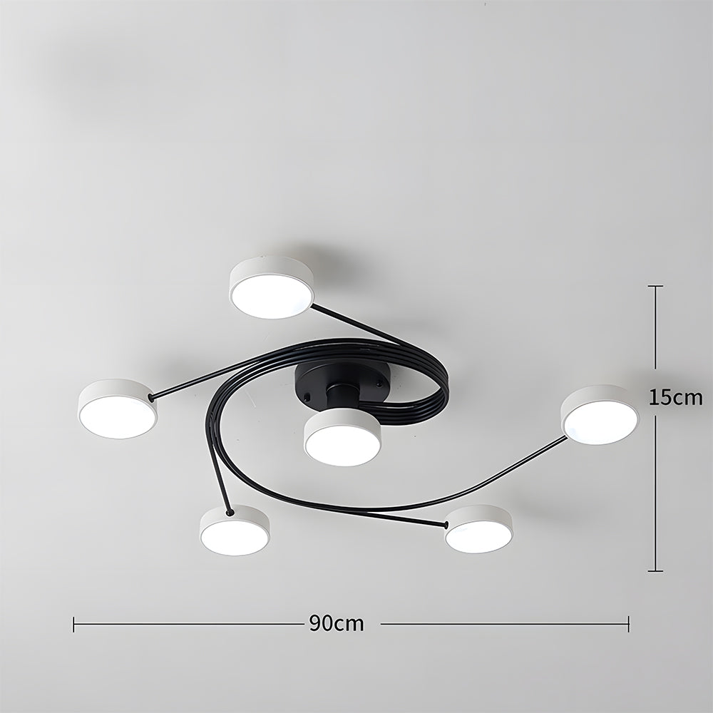 Modern Flush Mount Chandelier