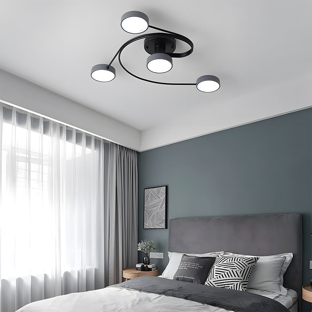 Modern Flush Mount Chandelier