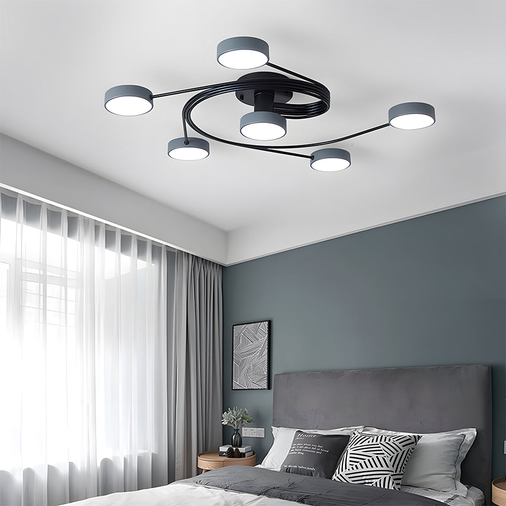 Modern Flush Mount Chandelier