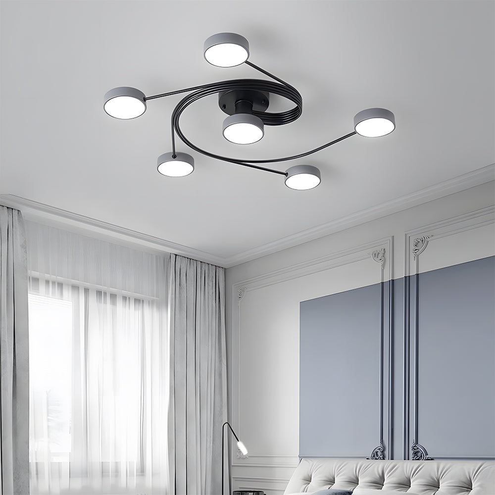 Modern Flush Mount Chandelier
