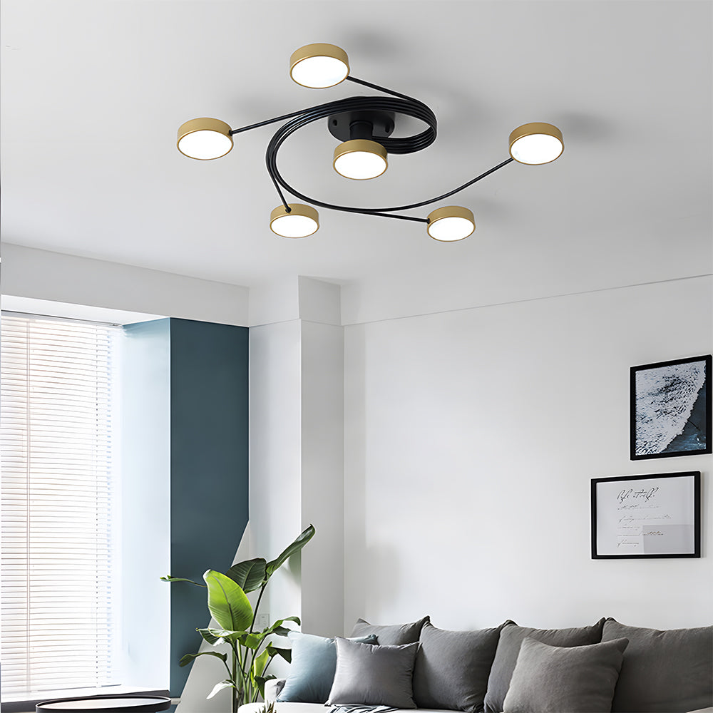 Modern Flush Mount Chandelier