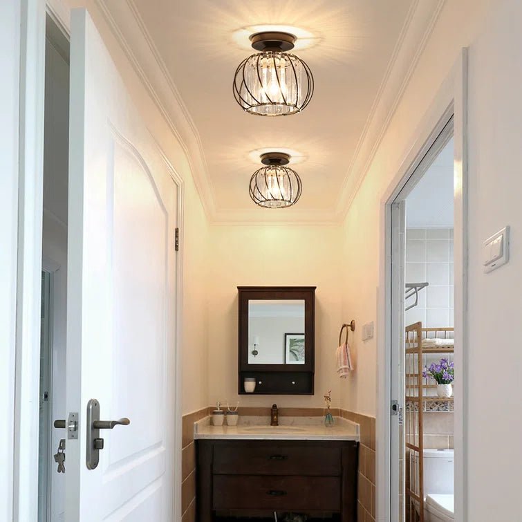 Set of 2 Simple Luxury Glass Hallway Ceiling Light