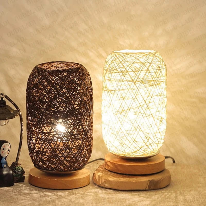Rattan Twine Ball Table Lamp