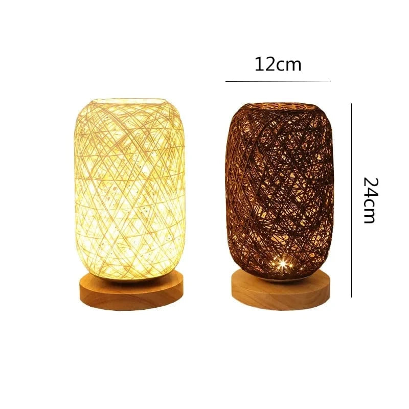 Rattan Twine Ball Table Lamp