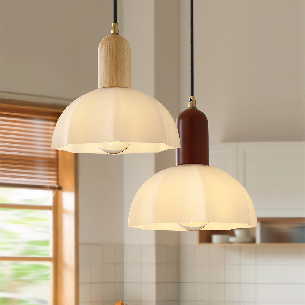 Retro Glass Shade Pendant Light