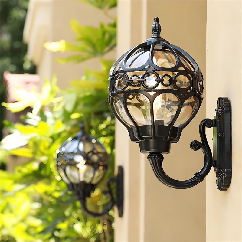 Retro Globe Outdoor Wall Light