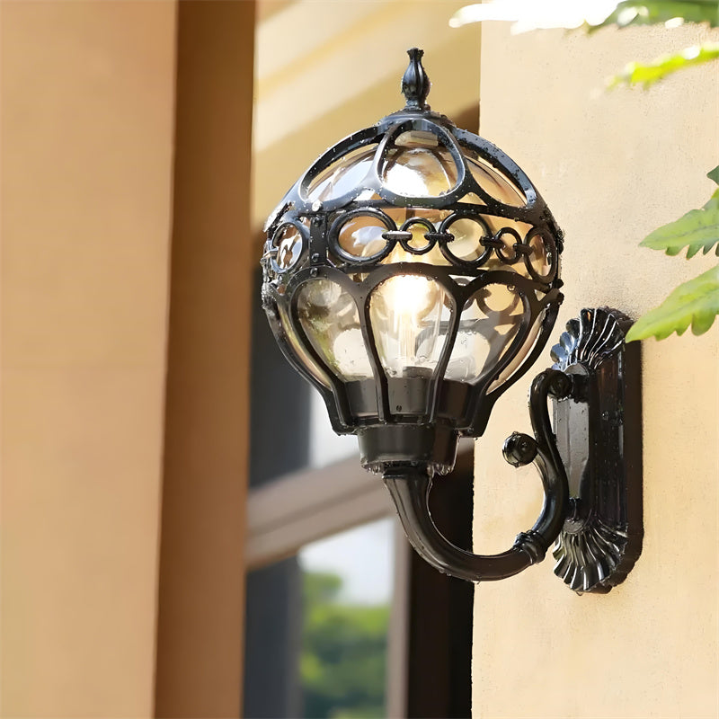 Retro Globe Outdoor Wall Light
