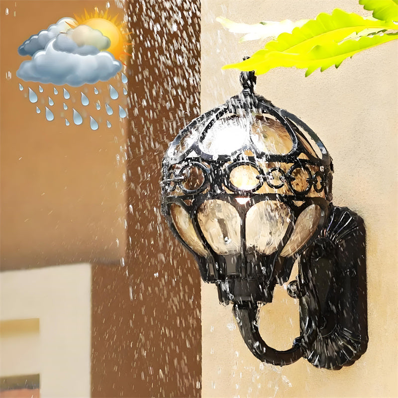 Retro Globe Outdoor Wall Light