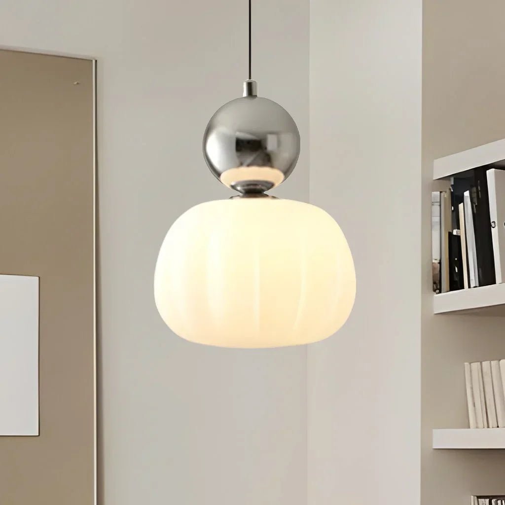Variant image for Scout Cream Art Deco Pendant Light | Kitchen Pendant Lighting | Glass Pendant Lights | Ceiling Light Fixture | Pendant – Emeglin-4