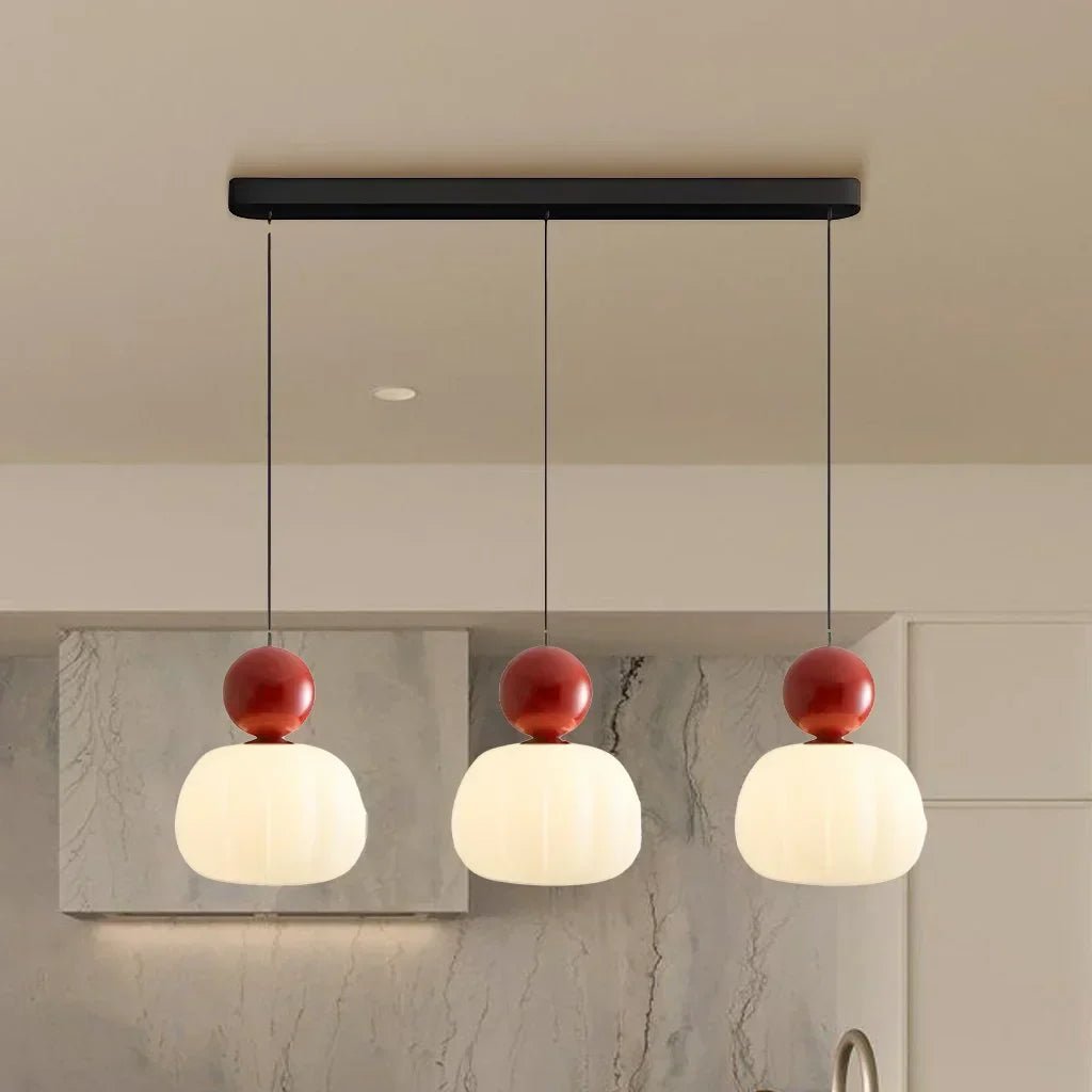 Variant image for Scout Cream Art Deco Pendant Light | Kitchen Pendant Lighting | Glass Pendant Lights | Ceiling Light Fixture | Pendant – Emeglin-7