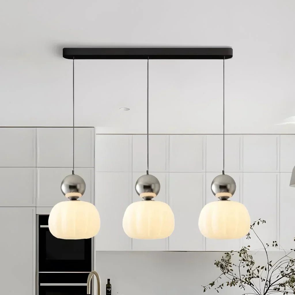 Variant image for Scout Cream Art Deco Pendant Light | Kitchen Pendant Lighting | Glass Pendant Lights | Ceiling Light Fixture | Pendant – Emeglin-8