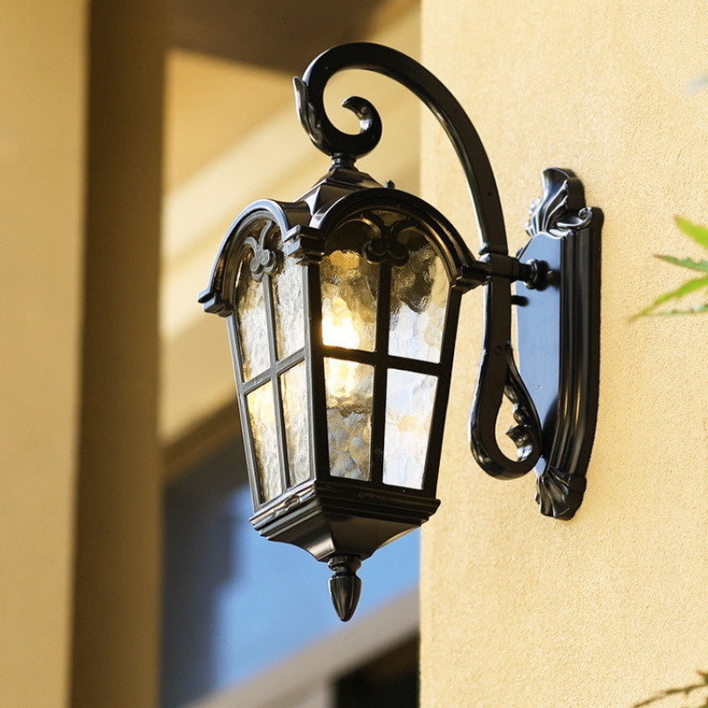 Solar Rustic Ancient Roman Cross Outdoor Wall Light